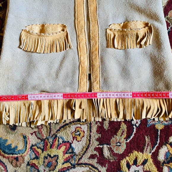 Vintage 1970s Suede Beaded Jacket - Picture 9 of 9